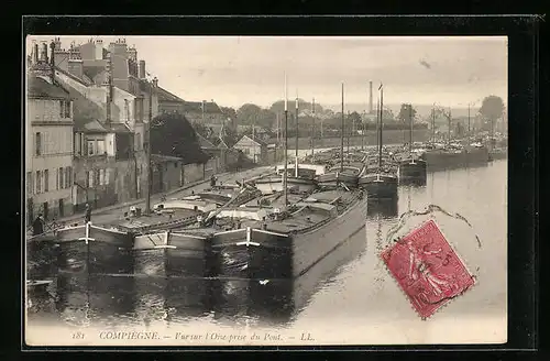 AK Compiègne, Vue sur l`Oise prise du Pont