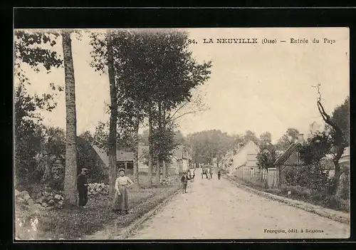 AK La Neuville-en-Hez, Entrée du Pays