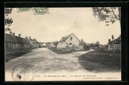 AK La Neuville-en-Hez, La Route de Clermont