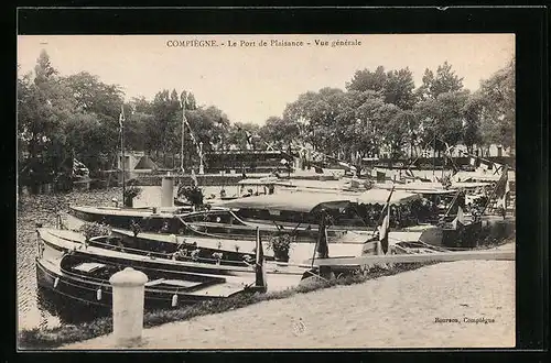 AK Compiègne, Le Port de Plaisance, Vue générale