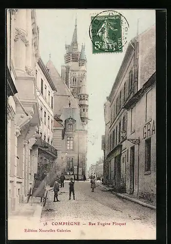 AK Compiègne, Rue Eugène Floquet