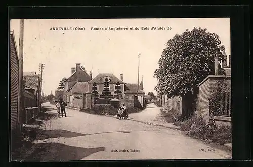 AK Andeville, Routes d`Angleterre et du Bois d`Andeville