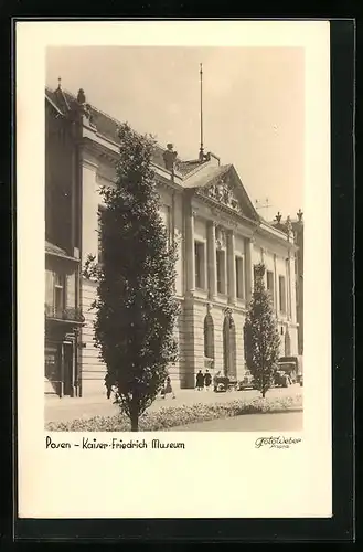 AK Posen / Poznan, Kaiser-Friedrich Museum, Strassenpartie