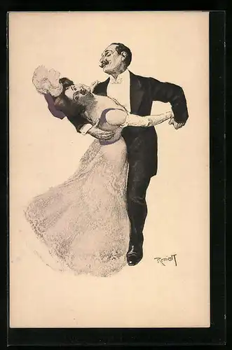 Künstler-AK Ferdinand von Reznicek: Elegantes Paar beim Tanz