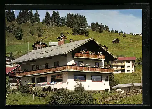 AK Hirschegg, Gasthaus Breuer mit Umgebung