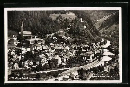 AK Landeck, Teilansicht mit Kirche