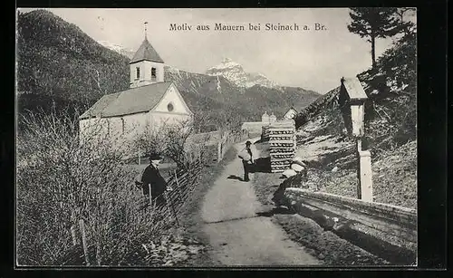 AK Steinach, Kirche und Berglandschaft