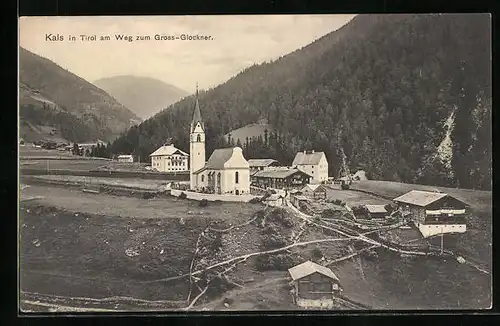 AK Kals, Ortsansicht mit Kirche