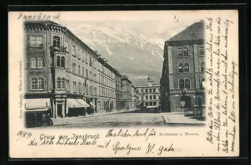 AK Innsbruck, Museum in der Karlstrasse