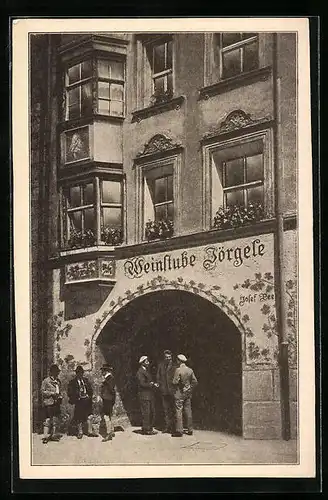 AK Innsbruck, Weinstube Jörgele, Strassenpartie