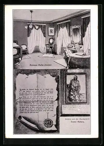 AK Innsbruck, Gasthof Zum Gold. Adler, Innenansicht, Andreas Hofer-Zimmer