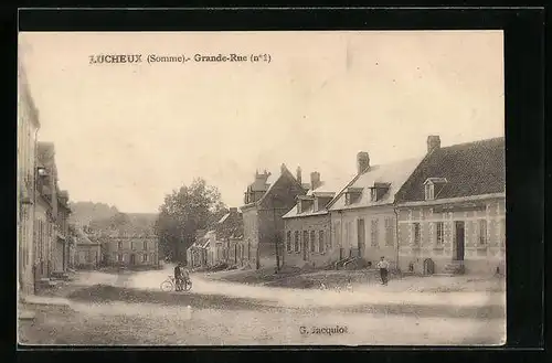 AK Lucheux, Grande-Rue, Strassenpartie