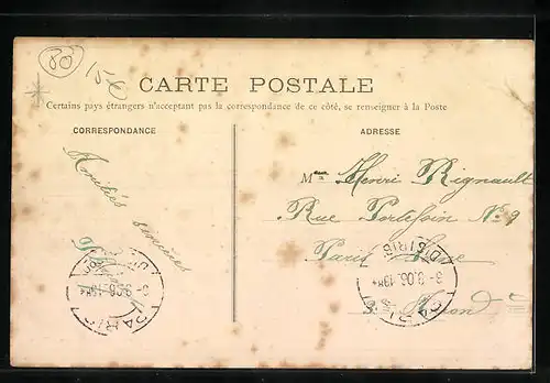 AK Roiglise, La Grande-Rue, Strassenpartie