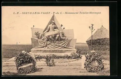 AK Neuville-St-Vaast, Monument Tchèko-Slovaque