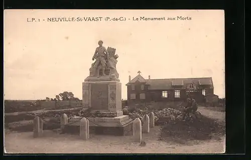 AK Neuville-St-Vaast, Le Monument aux Morts