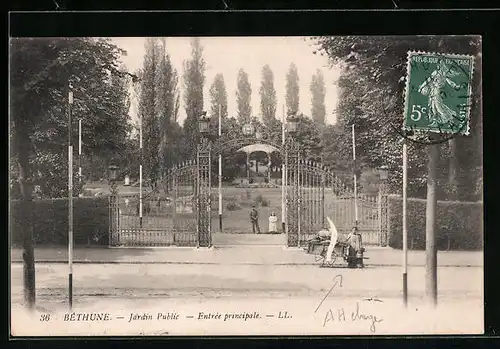 AK Bèthune, Jardin Public - Entrèe principale