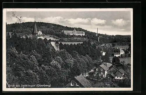 AK Denklingen (Oderberg), Ortsansicht aus der Vogelschau