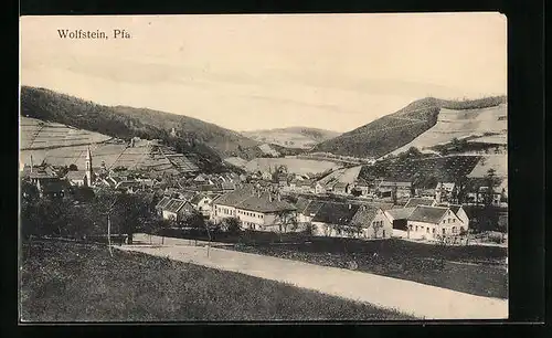 AK Wolfstein /Pfalz, Gesamtansicht aus der Vogelschau