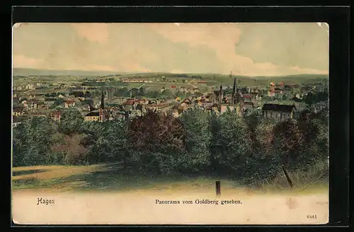 AK Hagen, Panorama vom Goldberg gesehen