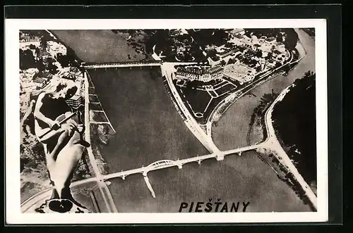 AK Piestany, Kúpelný ostrov, pohl`ad z lietadla