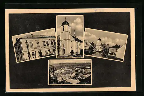 AK Charvaty, Ortspartie, Kirche und Schule