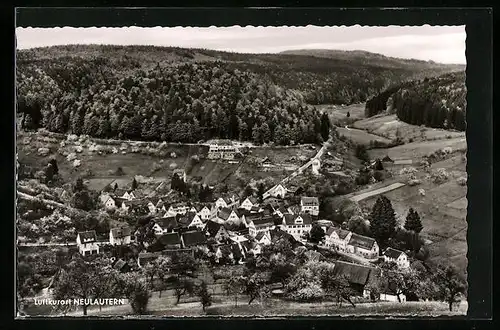 AK Neulautern, Ortsansicht aus der Vogelschau