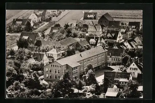 AK Endersbach i. Remstal, Silcher-Schule aus der Vogelschau