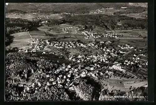 AK Wüstenrot, Gesamtansicht vom Flugzeug aus gesehen