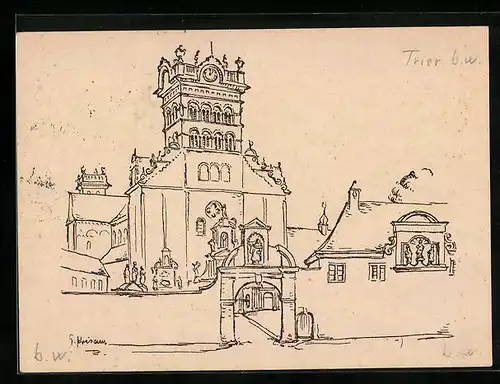 AK Trier, St. Matthias-Basilika, 800jähriges Weihe-Jubiläum 1948