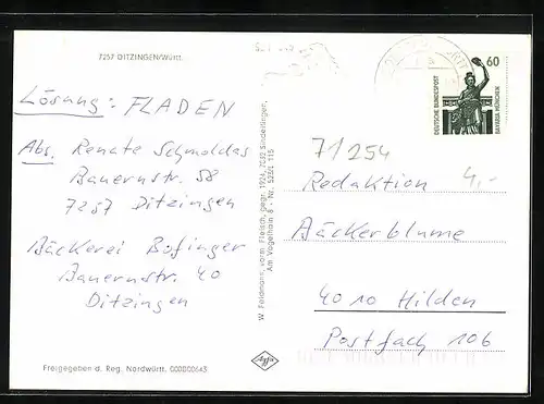 AK Ditzingen / Württ., Gesamtansicht