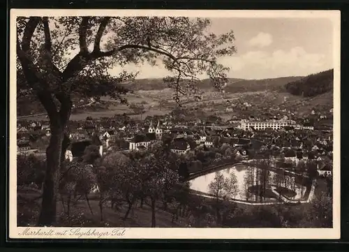 AK Murrhardt, Ortsansicht mit Siegelsberger Tal