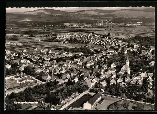 AK Rommelshausen, Gesamtansicht vom Flugzeug aus gesehen