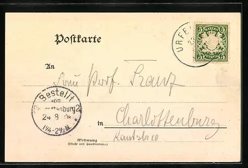 AK Urfeld, Teilansicht mit Walchensee und Herzogstand