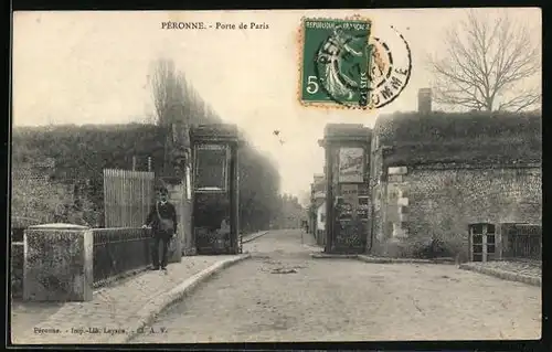 AK Péronne, Porte de Paris