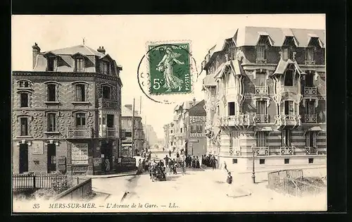 AK Mers-sur-Mer, L`Avenue de la Gare