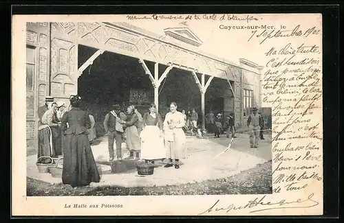 AK Cayeux-sur-Mer, La Halle aux Poissons