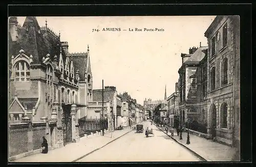 AK Amiens, La Rue Porte Paris