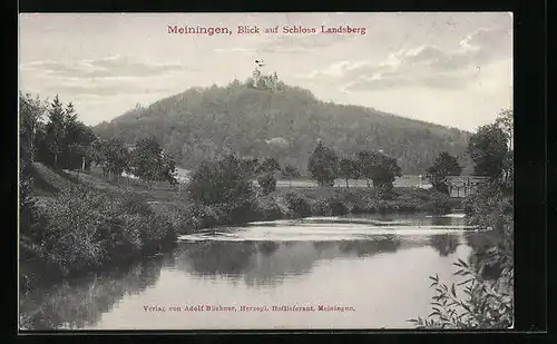 AK Meiningen, Blick auf Schloss Landsberg