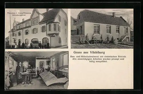 AK Vilsbiburg, Bau- und Möbelschreinerei Schreinermeister Georg Wittmann, Innenansicht, Wohnhaus