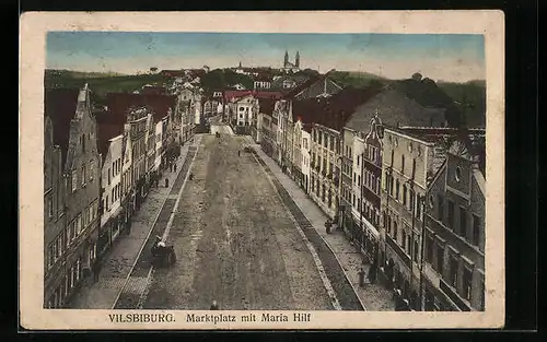 AK Vilsbiburg, Marktplatz mit Maria Hilf