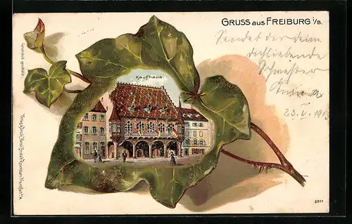 Passepartout-Lithographie Freiburg, Kaufhaus im Weinblatt