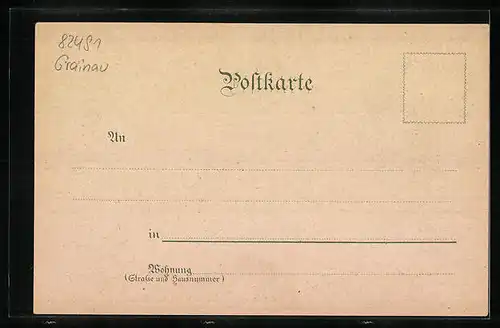 Lithographie Badersee, Hôtel & Pension Badersee, See mit Zugspitze