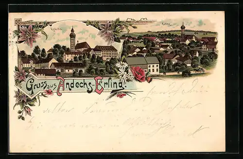 Lithographie Andechs-Erling, Teilansichten