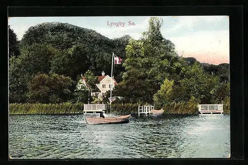 AK Lyngby, So, Ruderboot auf dem See
