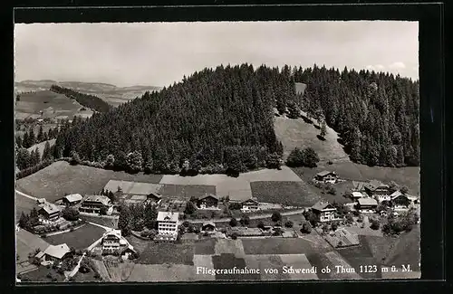 AK Schwendi ob Thun, Teilansicht, Fliegeraufnahme