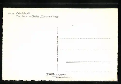AK Grindelwald, Café Tea-Room & Chalet Zur alten Post