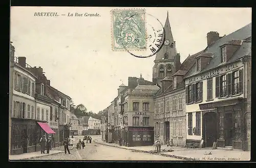 AK Breteuil, La Rue Grande