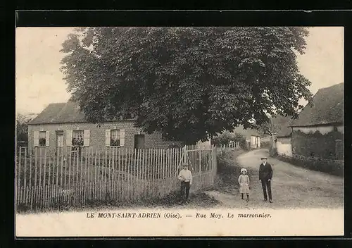 AK Le Mont-Saint-Adrien, Rue Moy, Le Marronnier