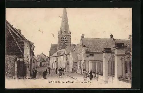 AK Berneuil-sur-Aisne, Grande Rue