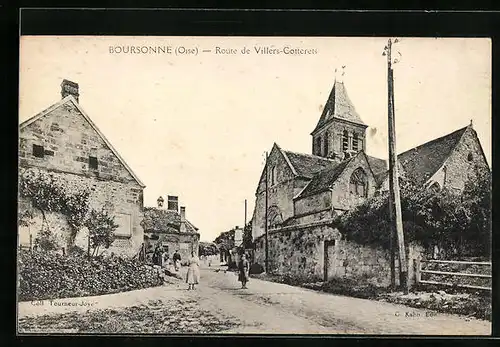 AK Boursonne, Route de Villers-Cotterets